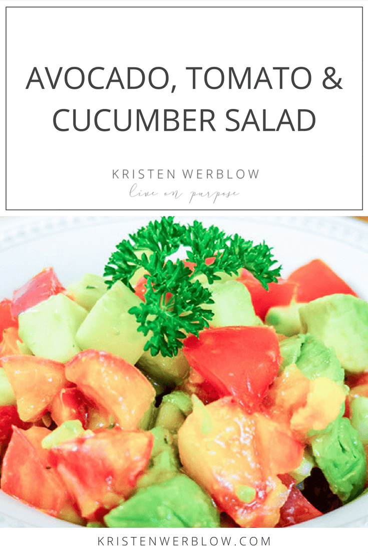 Avocado, Tomato & Cucumber Salad | KristenWerblow.com