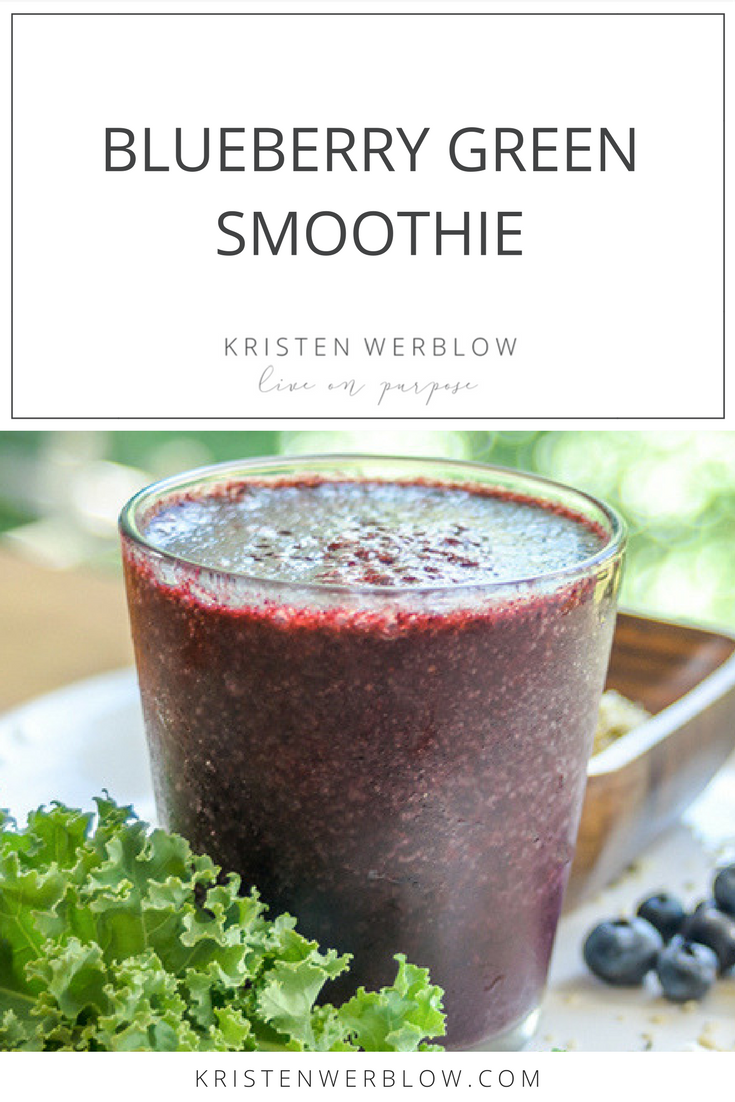 Blueberry Green Smoothie | KristenWerblow.com