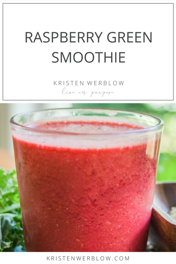 Raspberry Green Smoothie - Kristen Werblow