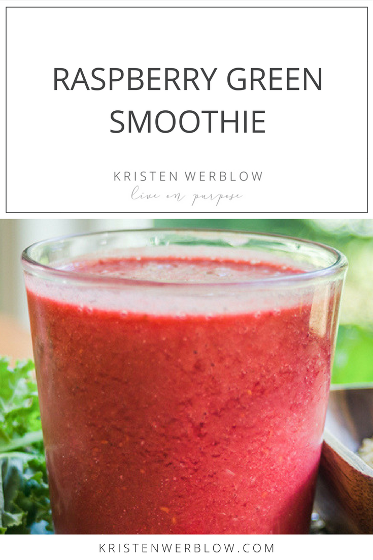 Raspberry Green Smoothie | KristenWerblow.com