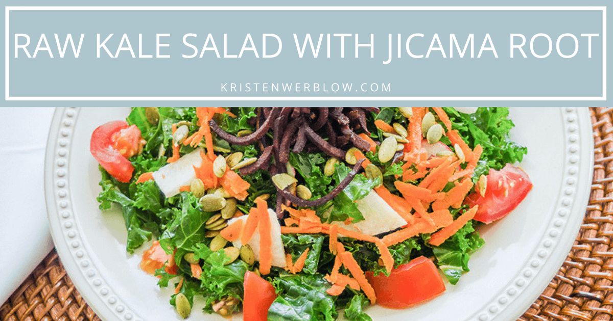 Raw Kale Salad with Jicama Root Kristen Werblow